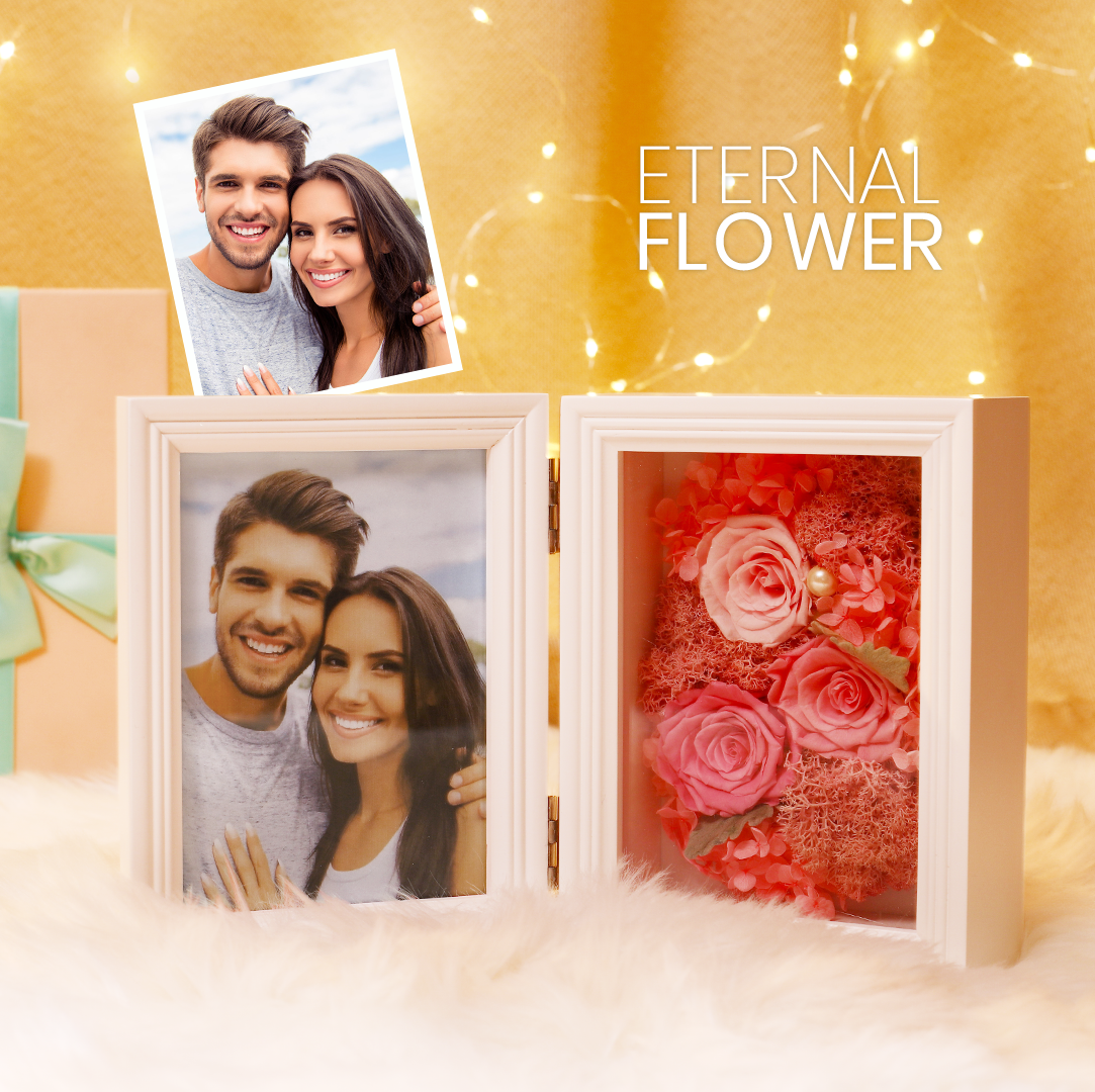 Besties Forever - Personalized Flower Shadow Box