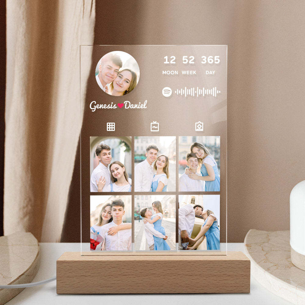 Custom Spotify Music Plaque Personalized Photo Anniversary Plaque Gift - CustomPhotoWallet