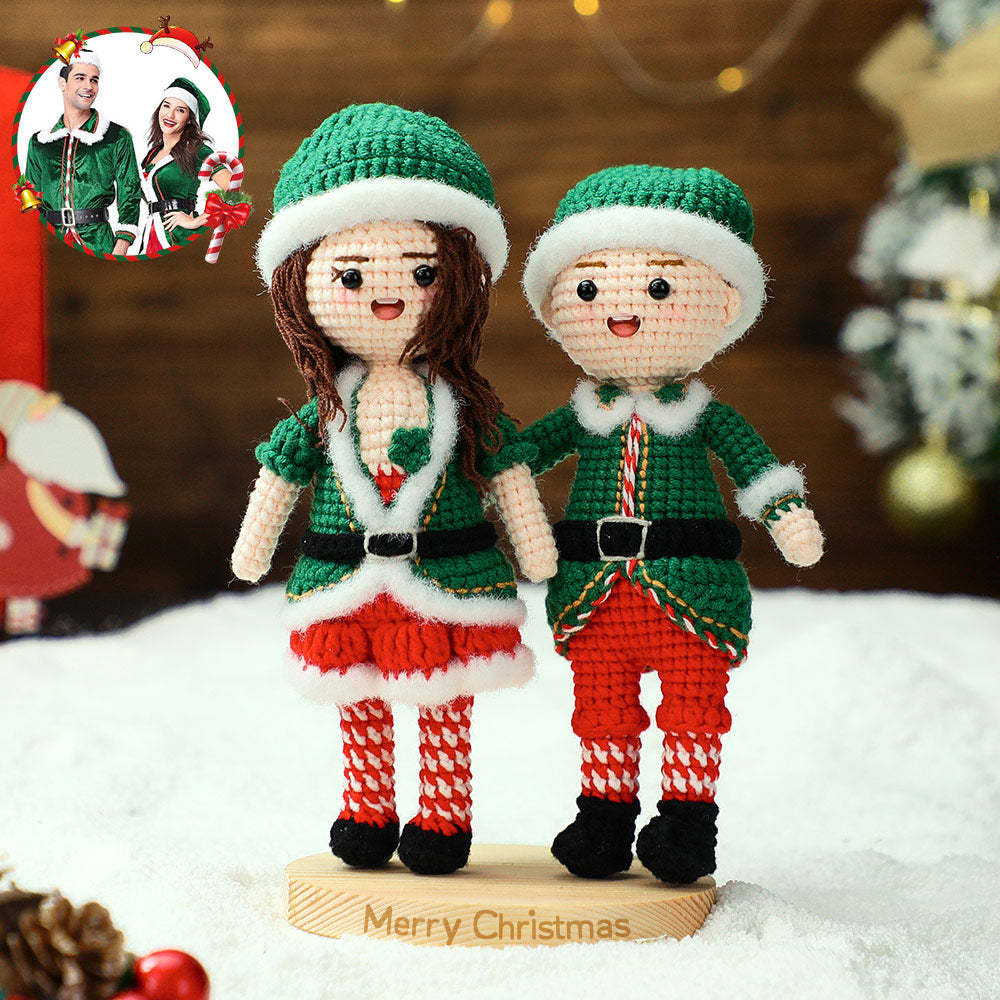 Full Body Custom Crochet Dolls Personalized Christmas Gifts Handmade Mini Look alike Dolls - CustomPhotoWallet