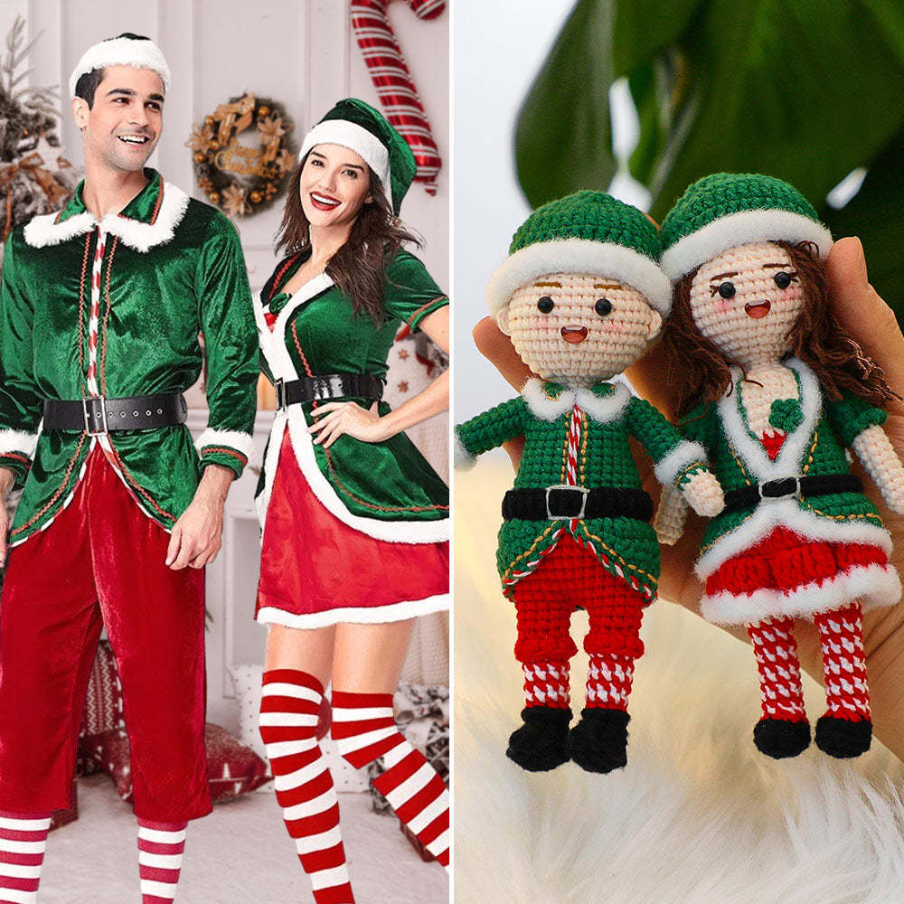 Full Body Custom Crochet Dolls Personalized Christmas Gifts Handmade Mini Look alike Dolls - CustomPhotoWallet