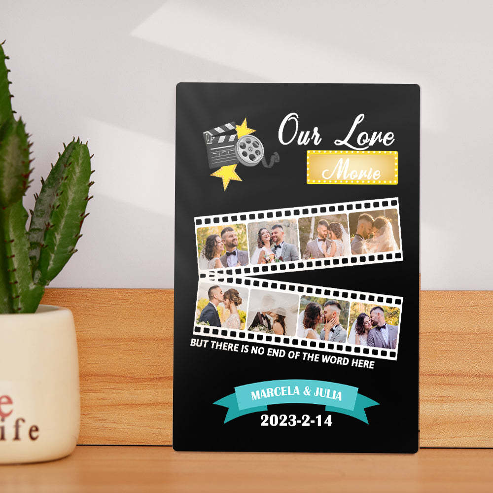 Custom Roll Photo Keychain Personalized Plaque Gift For Her - CustomPhotoWallet
