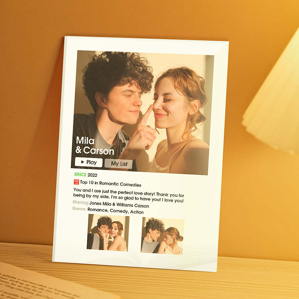 Custom Movie Poster Keychain Photo Plaque Gifts For Lover - CustomPhotoWallet