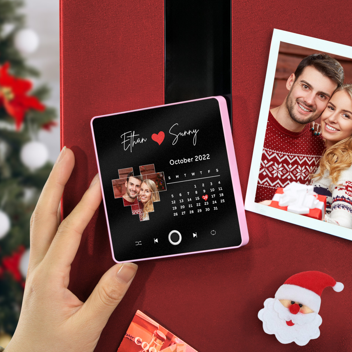 Customized Album Fridge Magnet Personalized Music Fridge Magnet Can Play Songs Christmas Gift - 