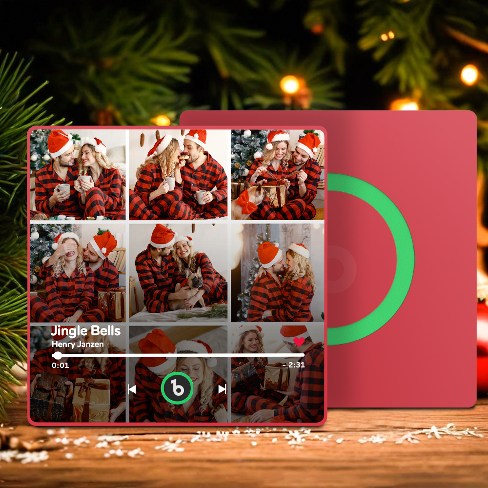 New 4.0 Upgrade Custom Music Fridge Magnet Colorful Album Fridge Magnet Gifts for Christmas 9 Photos Gifts for Christmas - 