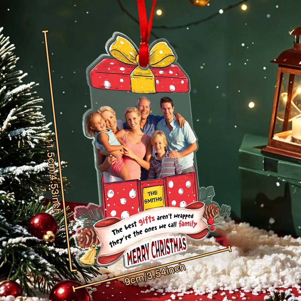 Personalized Photo Family Ornament Christmas Gift for Family -