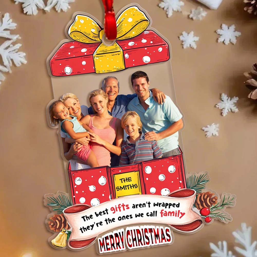 Personalized Photo Family Ornament Christmas Gift for Family -