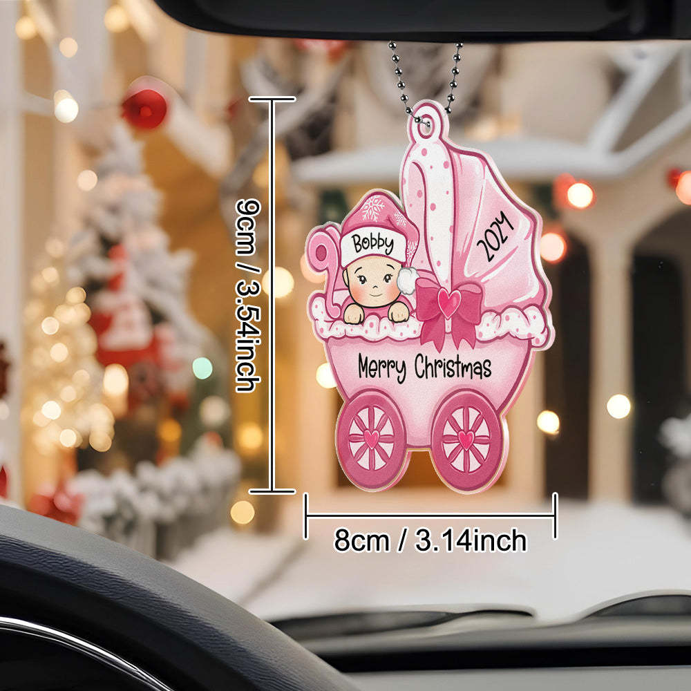 Personalized Baby's First Christmas Ornament Baby Carriage Ornament Gift for Baby - CustomPhotoWallet