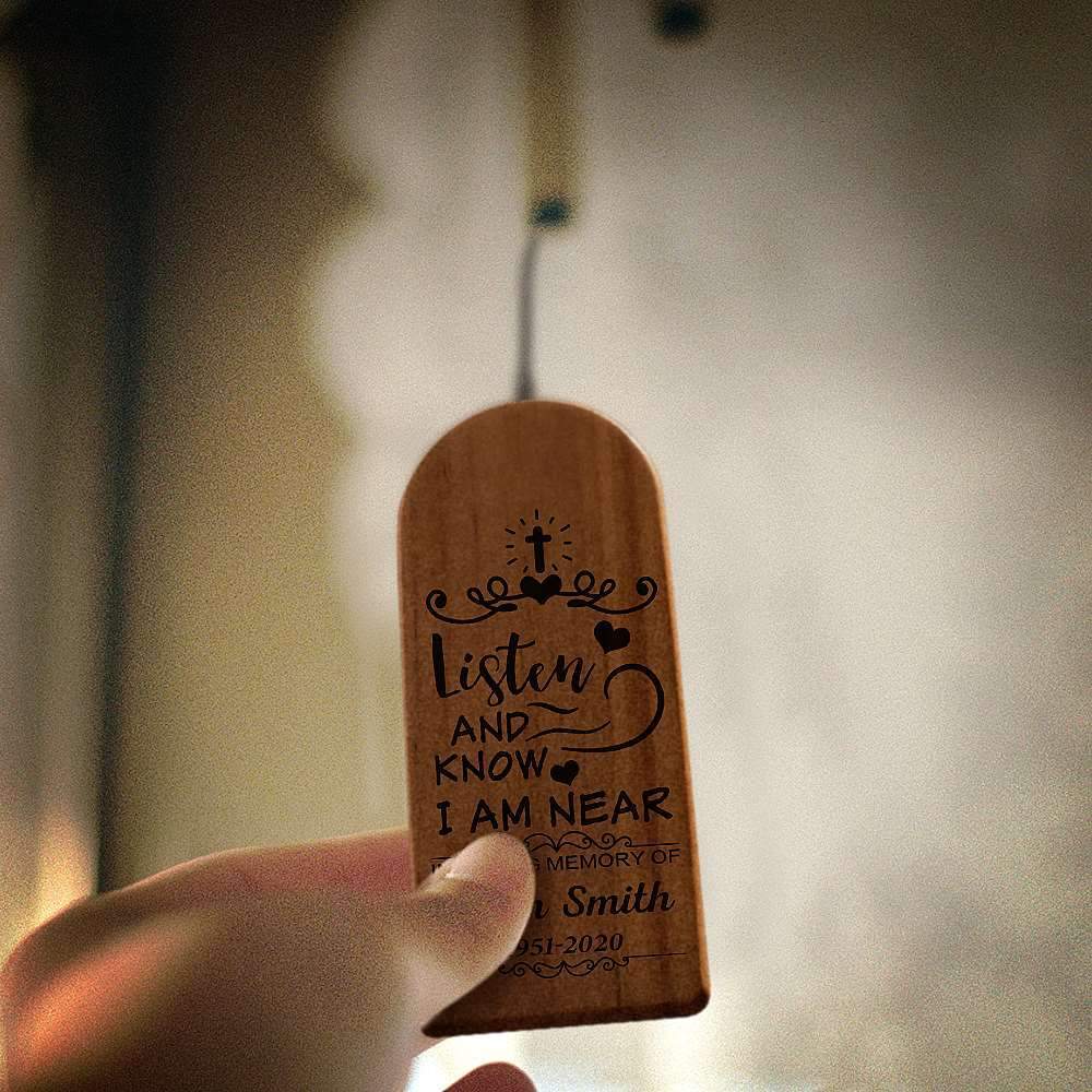 Personalized wind chimes Memorial wind chimes Sympathy wind chimes Custom wind chimes Wooden wind chimes Engraved wind chimes Photo wind chimes