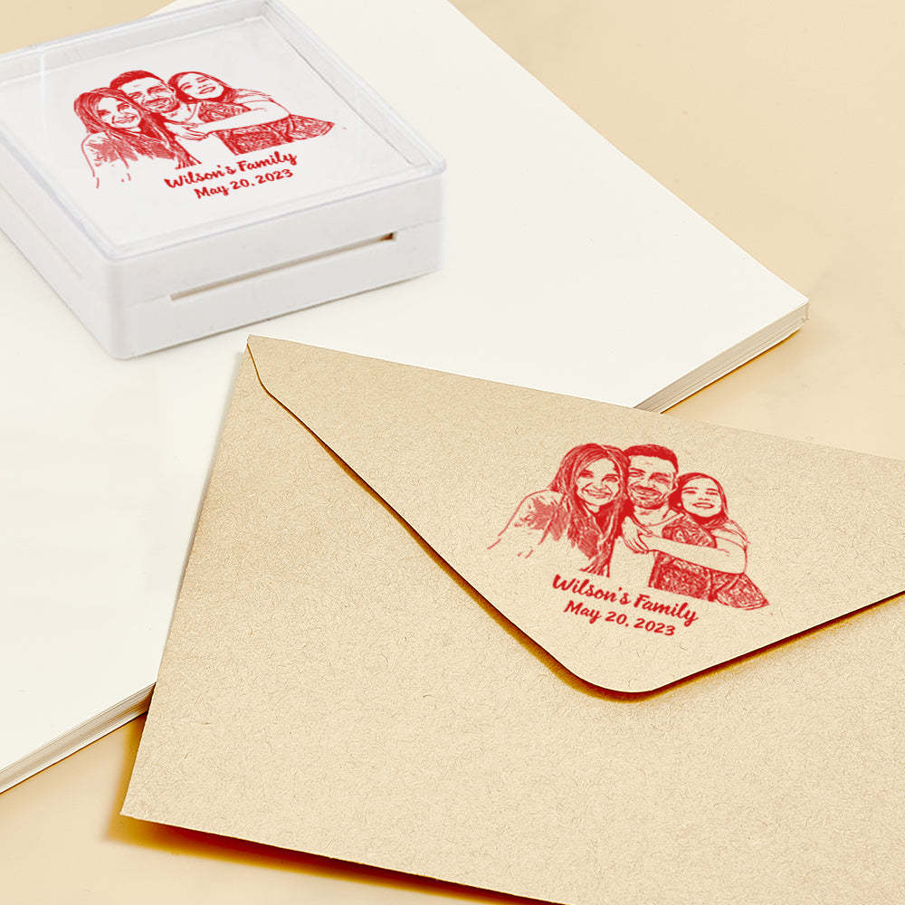 Custom Portrait Stamps Personalized Funny Stamp Gift for Birthday or Wedding - CustomPhotoWallet