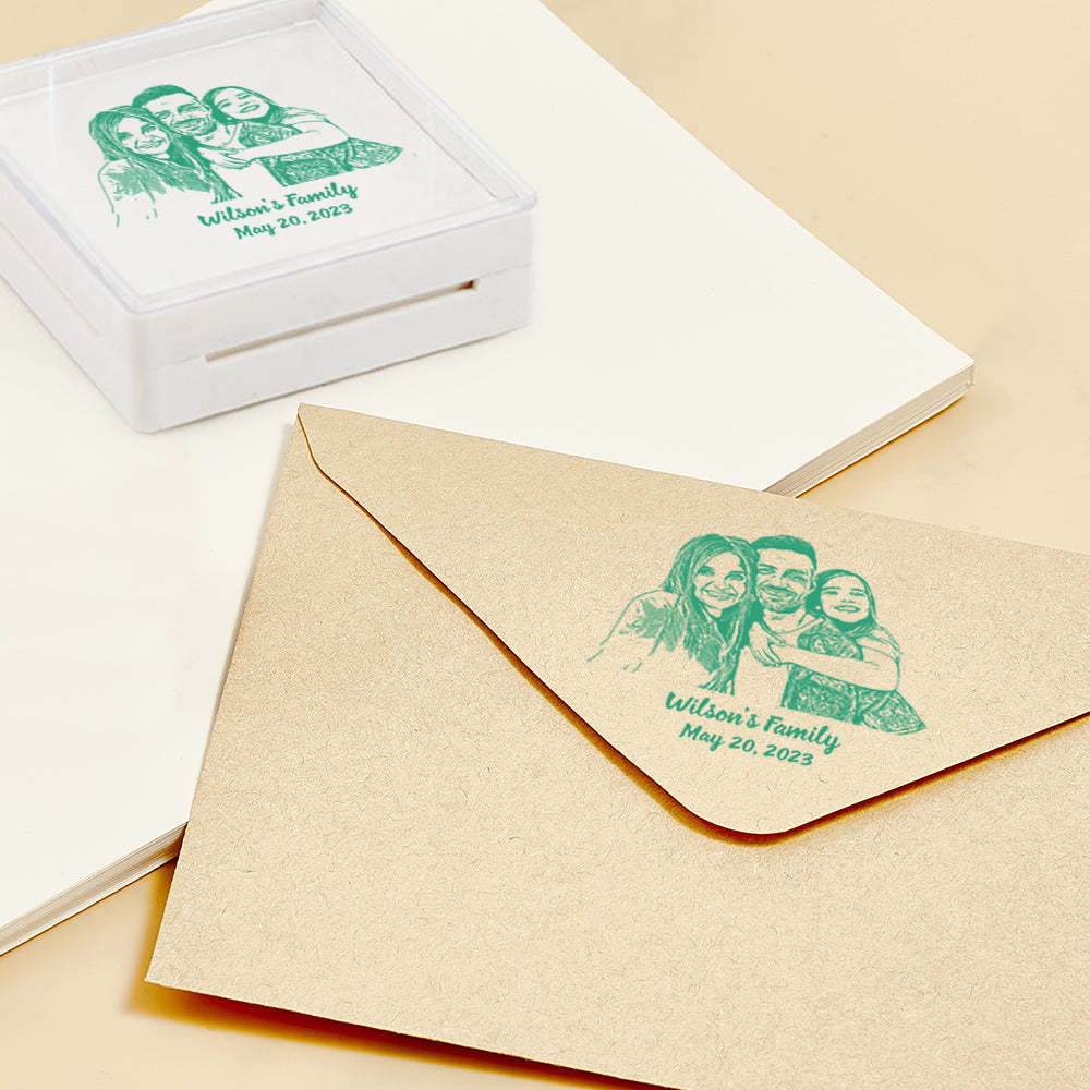 Custom Portrait Stamps Personalized Funny Stamp Gift for Birthday or Wedding - CustomPhotoWallet