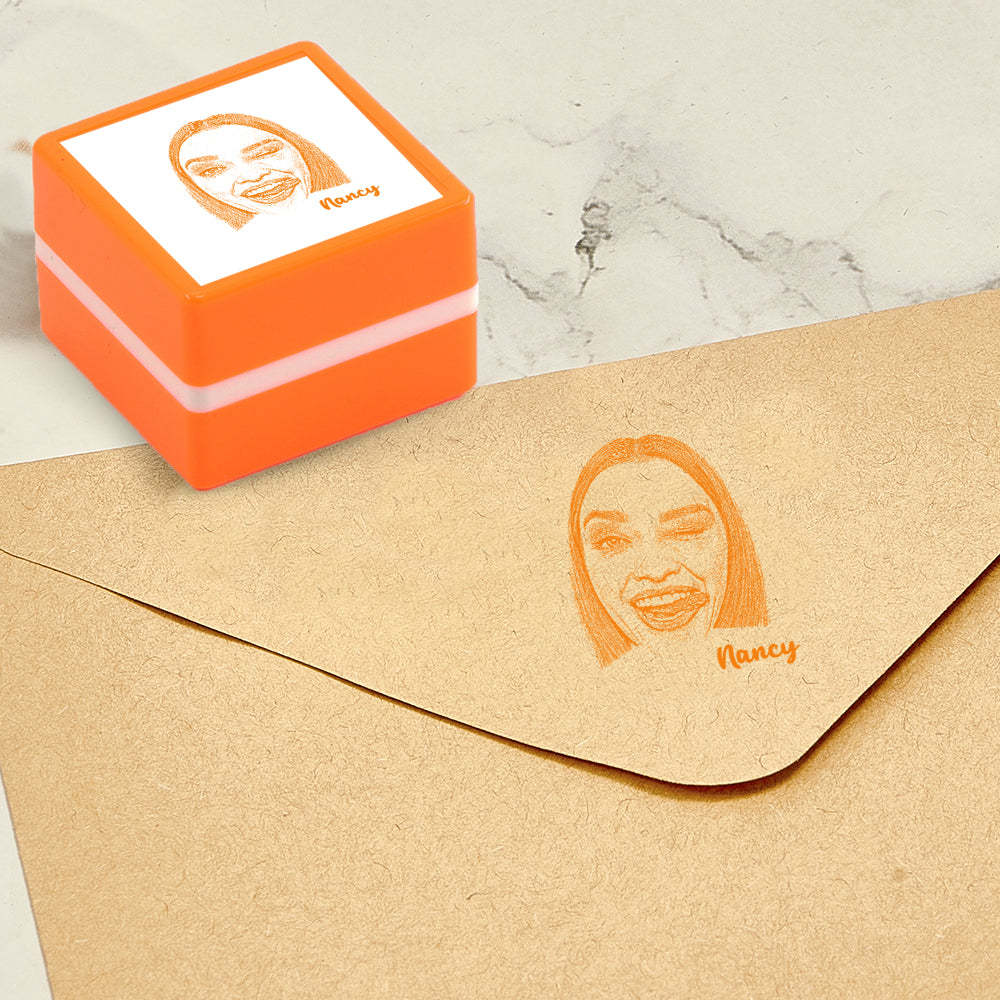 Personalized Portrait Stamp Custom with Name Stamps Funny Gifts - CustomPhotoWallet