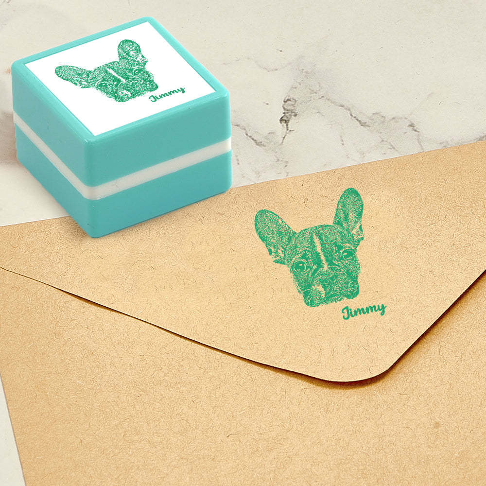 Personalized Portrait Stamp Custom with Name Stamps Funny Gifts - CustomPhotoWallet