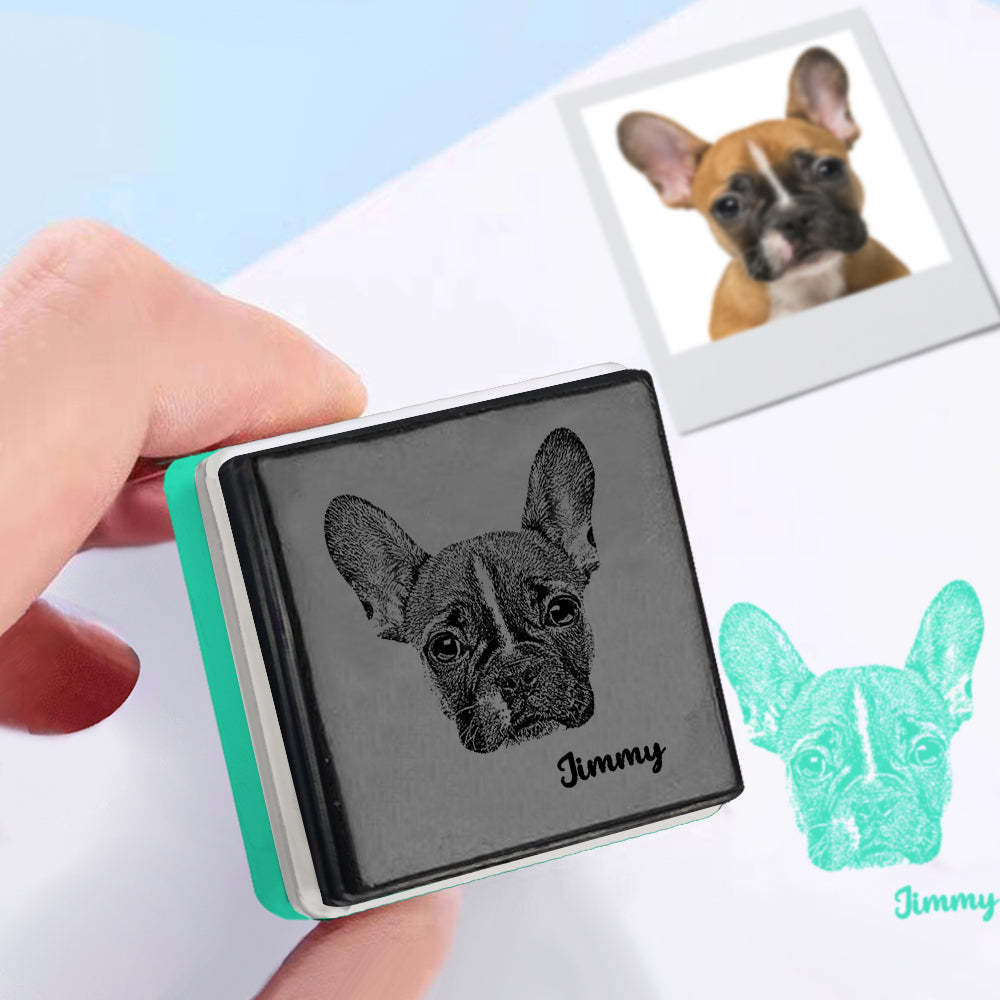 Personalized Portrait Stamp Custom with Name Stamps Funny Gifts - CustomPhotoWallet