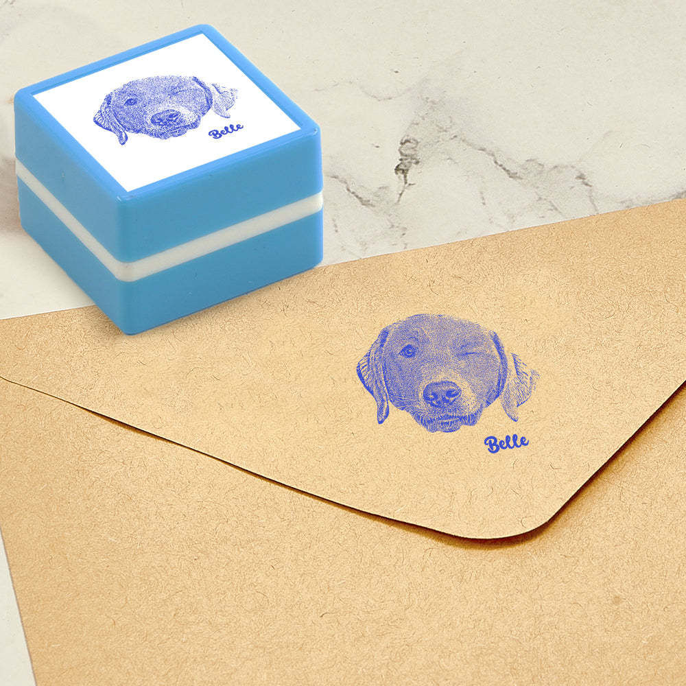 Personalized Portrait Stamp Custom with Name Stamps Funny Gifts - CustomPhotoWallet