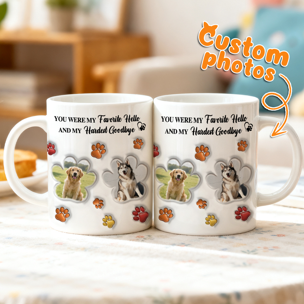 Custom Photo Forever In My Heart Memorial 3D Inflated Effect Printed Mug - 