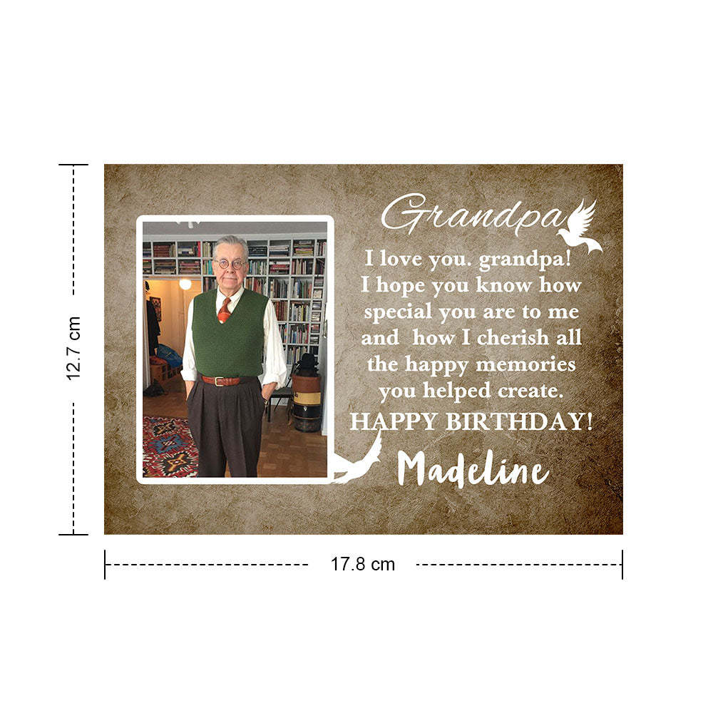 Custom Crochet Doll from Photo Handmade Look alike Dolls with Personalized Name Card Birthday Gifts for Grandpa - CustomPhotoWallet