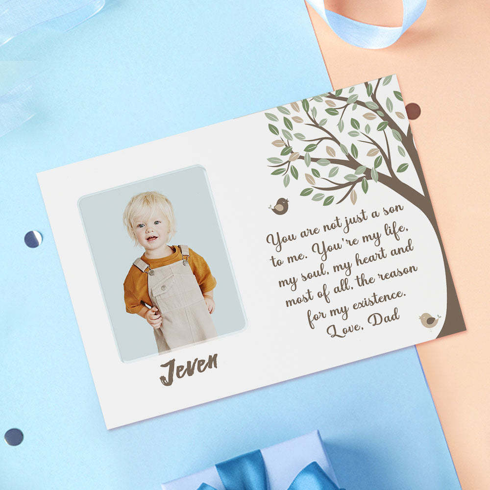 To My Son Custom Crochet Doll from Photo Handmade Look alike Dolls with Personalized Name Card - CustomPhotoWallet
