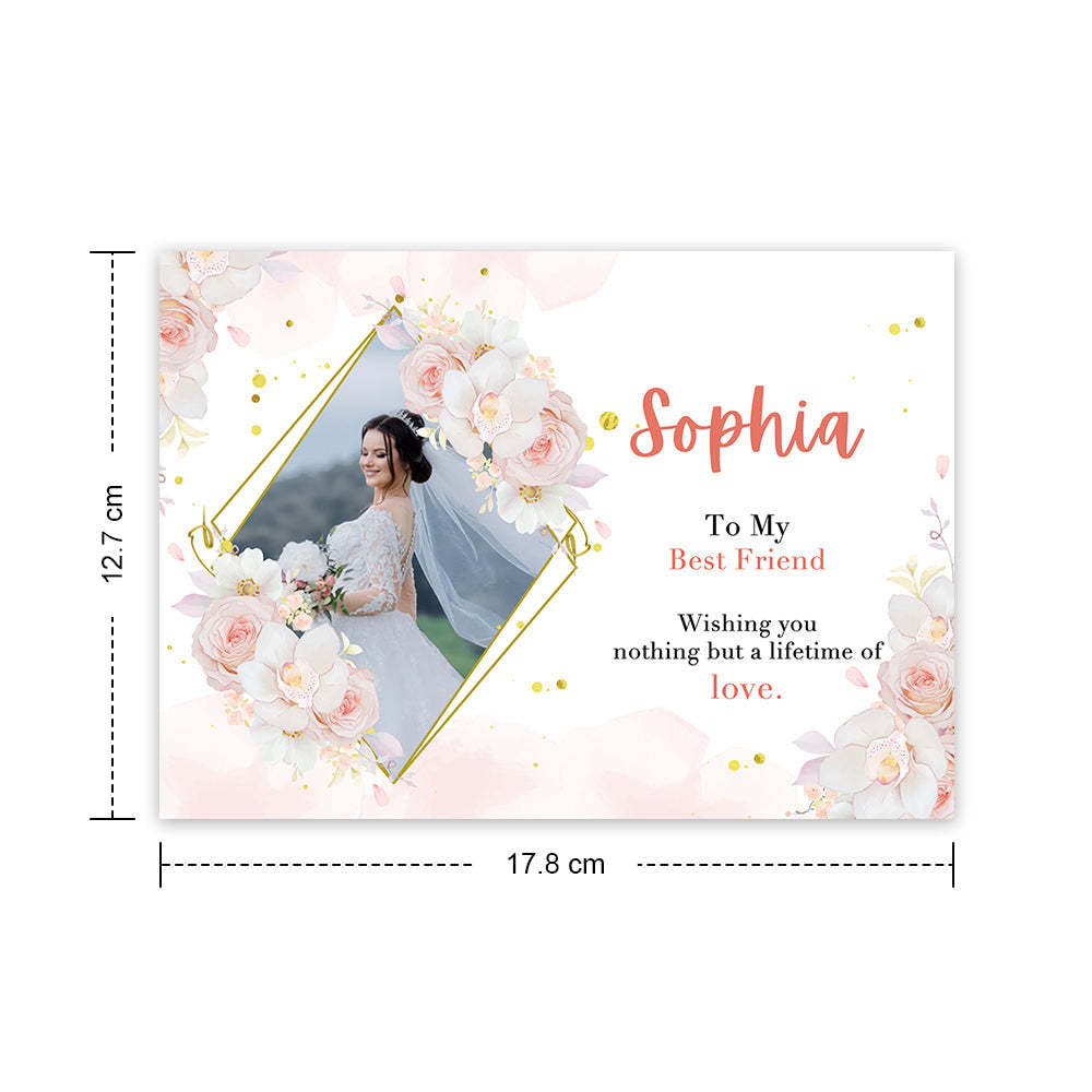 Bridal Shower Gift Custom Crochet Doll from Photo Handmade Look alike Dolls with Personalized Name Card - CustomPhotoWallet