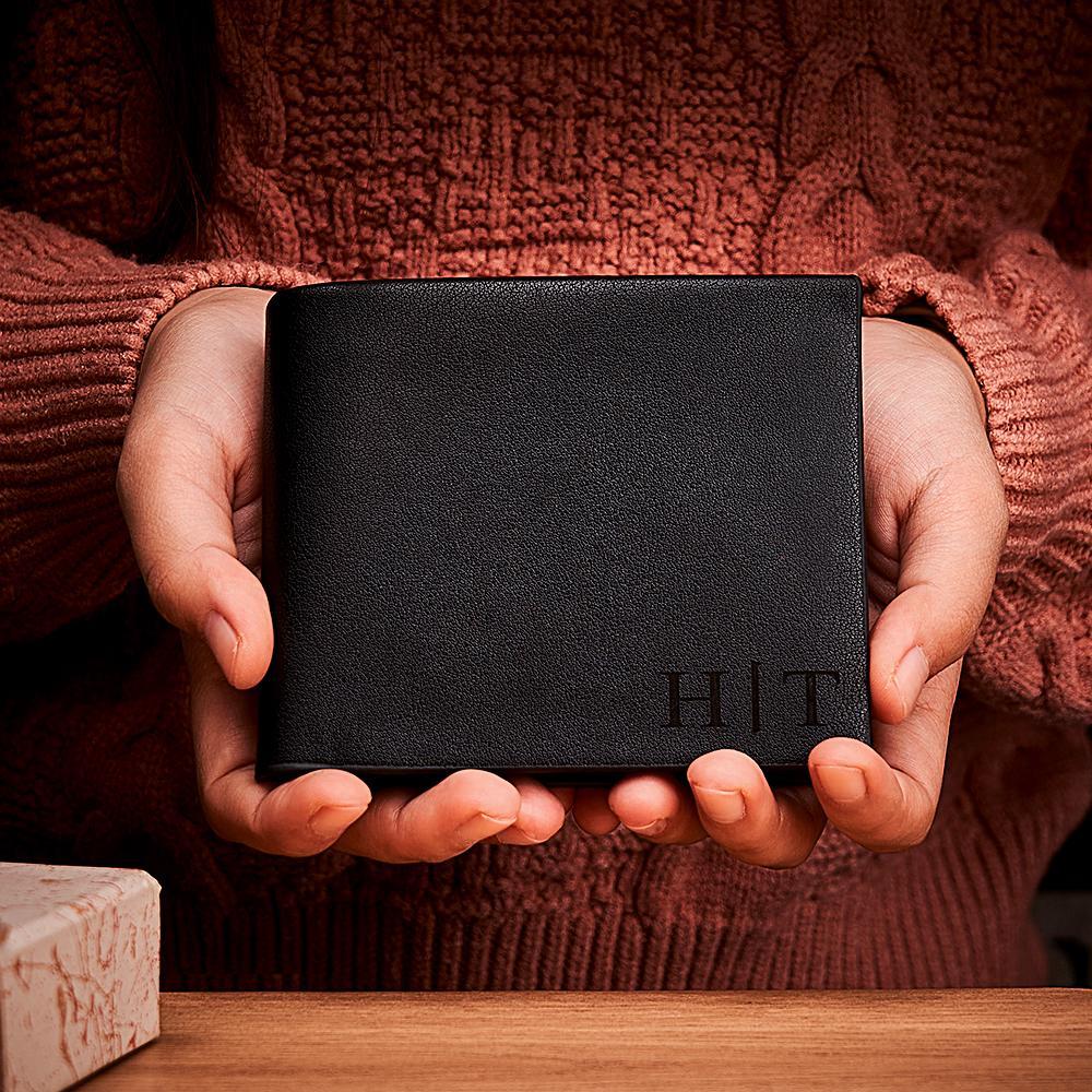 Custom Name Text Men's Wallet - CustomPhotoWallet