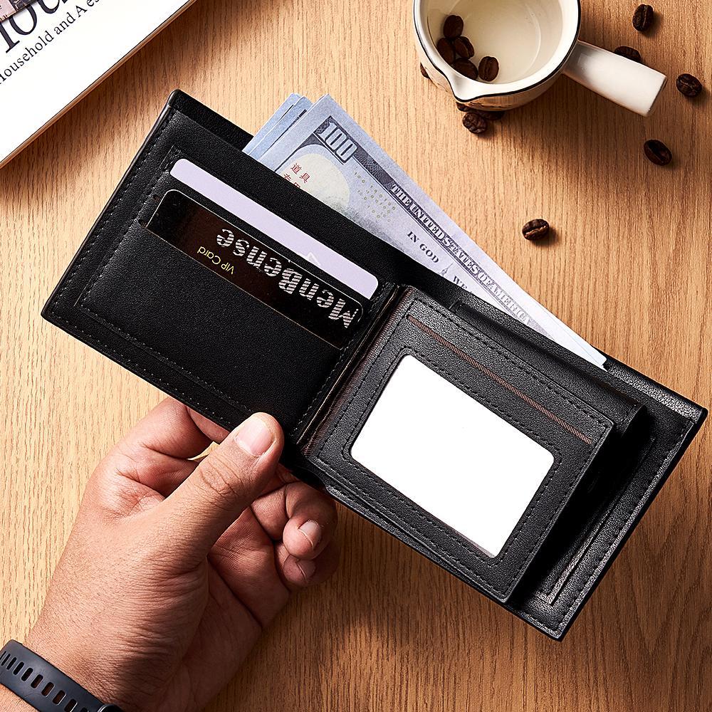 Custom Name Text Men's Wallet - CustomPhotoWallet
