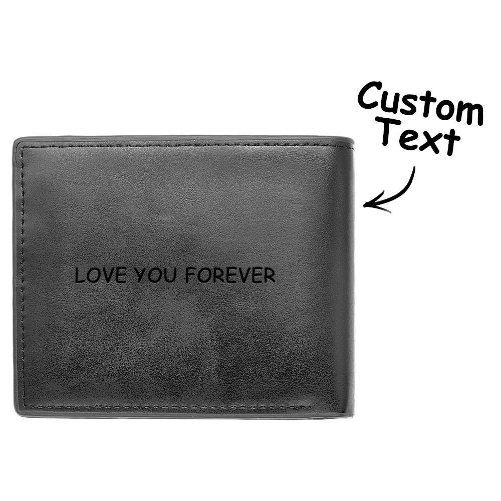 Personalized Photo Engraved Men's Flip Wallet Black - CustomPhotoWallet