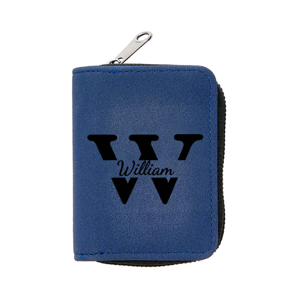 Personalised Leather Wallet with 18 Card Slots Card Holder Wallet Birthday Gift for Him - CustomPhotoWallet