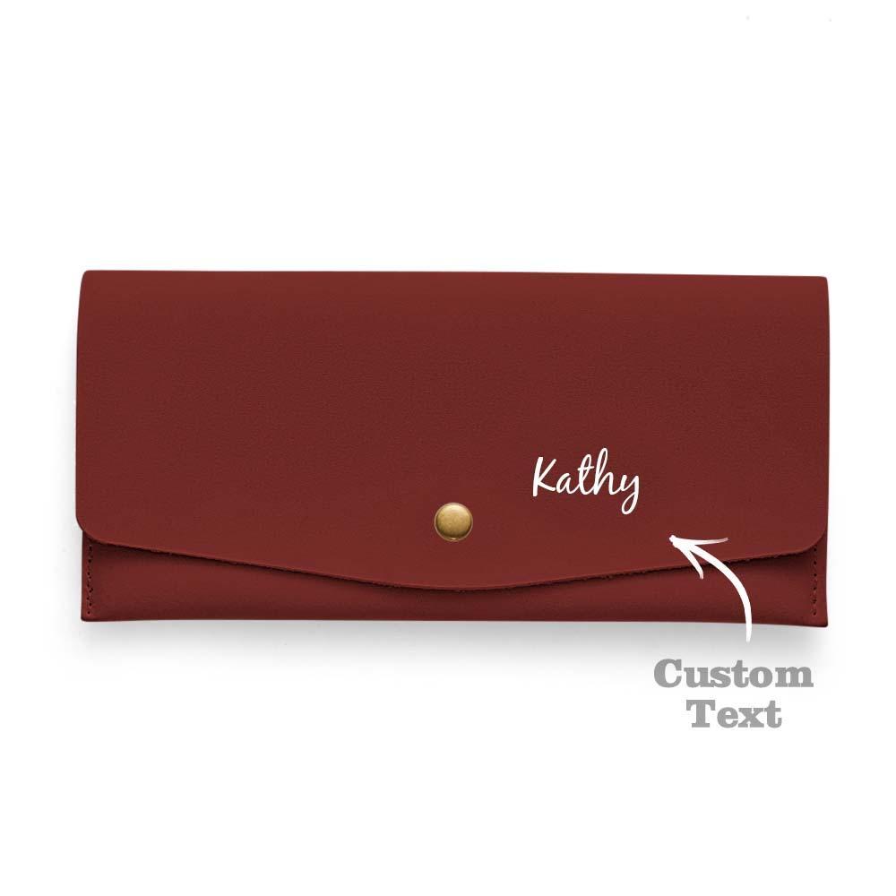 Personalized Bridesmaids Gift Slim Distressed Leather Women's Wallet leather Purse Wallet Gift for Her - CustomPhotoWallet