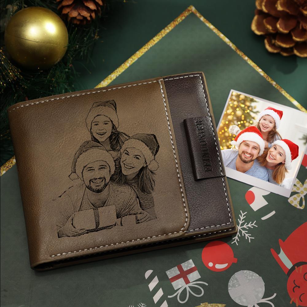 Custom Photo Engraved Short Wallet RFID Blocking Wallet