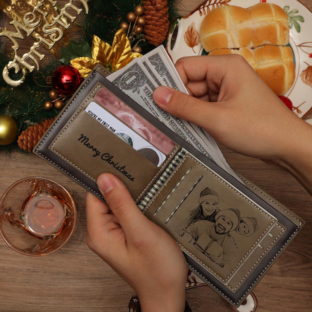 Custom Photo Engraved Short Wallet RFID Blocking Wallet