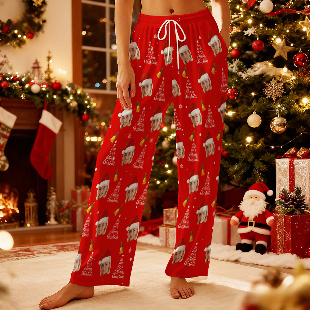 Personalize Christmas Pajamas with Face,Pajamas with Photo,Custom Pajama Pants,Family Pajamas,Mens Pajamas,Women's Pajamas,Christmas Gifts - 