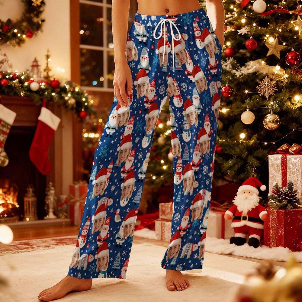 Christmas Pajama Pants with Faces, Faces on Pajamas, Face Pajama Pants, Personalized Pajamas with Face, Custom Face Pajamas, Gift for Family - 