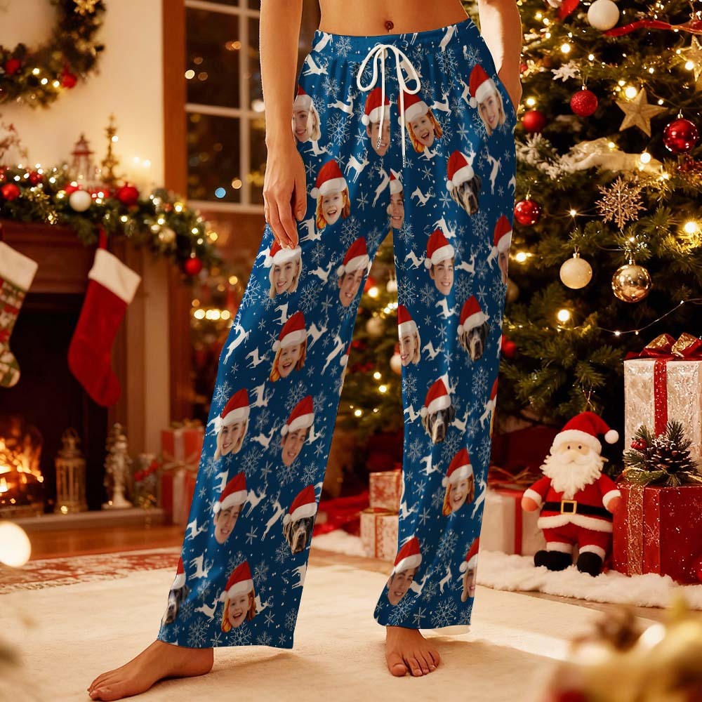 Christmas Pajama Pants with Faces, Faces on Pajamas, Face Pajama Pants, Personalized Pajamas with Face, Custom Face Pajamas, Gift for Family - 