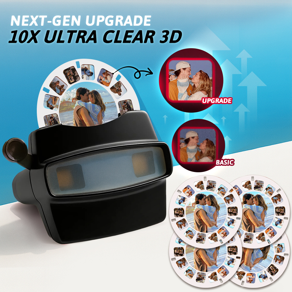 Custom Upgrade 3D Viewfinder and Reel-Personalized Gift with your own photos Text and Photo Viewer Multiple Films Available Valentine's Day Gifts - 