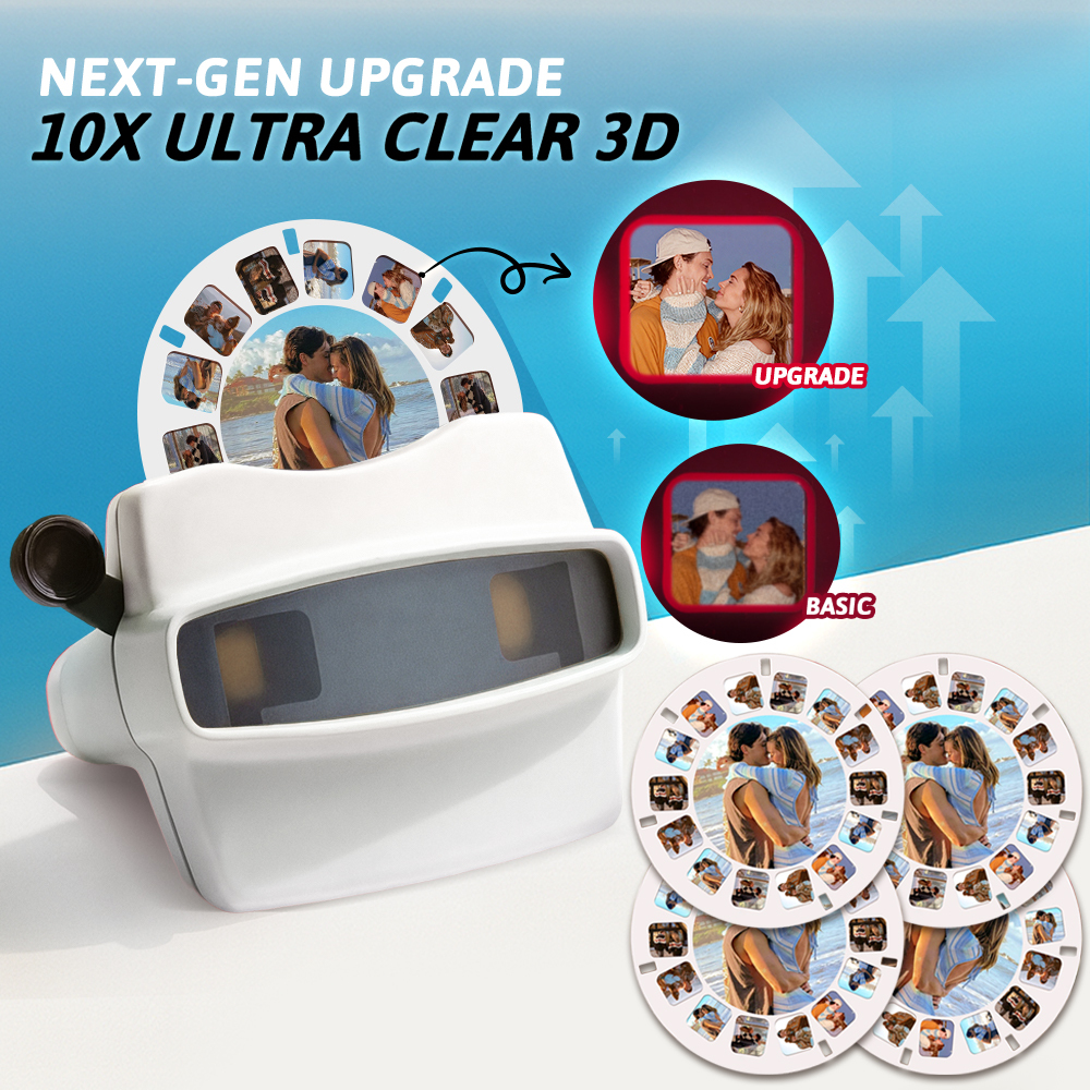 Custom Upgrade 3D Viewfinder and Reel-Personalized Gift with your own photos Text and Photo Viewer Multiple Films Available Valentine's Day Gifts - 