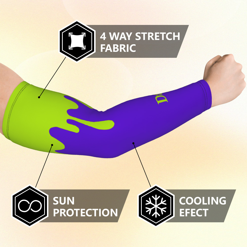 Custom Paint Drip ARM Sleeves for Kids and Adults, Personalized Arm Sleeves with Name, Number or Logo for Sports Teams, Paint Drip Sleeves - 