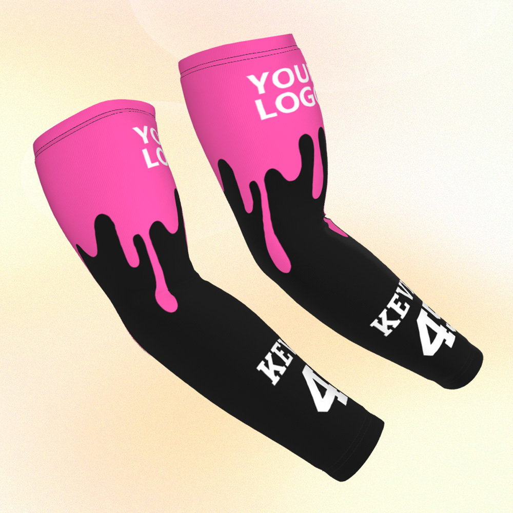 Custom Paint Drip ARM Sleeves for Kids and Adults, Personalized Arm Sleeves with Name, Number or Logo for Sports Teams, Paint Drip Sleeves - 