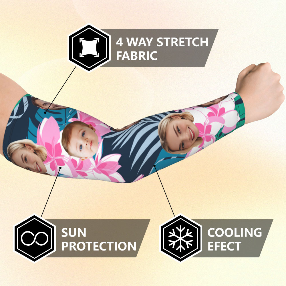 Personalized Sports Arm Sleeves With Photo - 