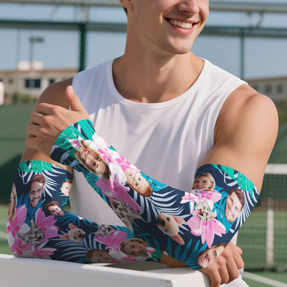 Personalized Sports Arm Sleeves With Photo - 