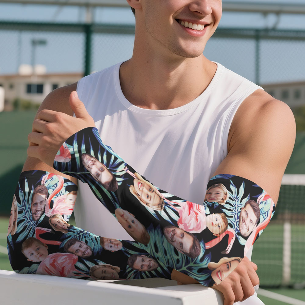 Personalized Sports Arm Sleeves With Photo - 