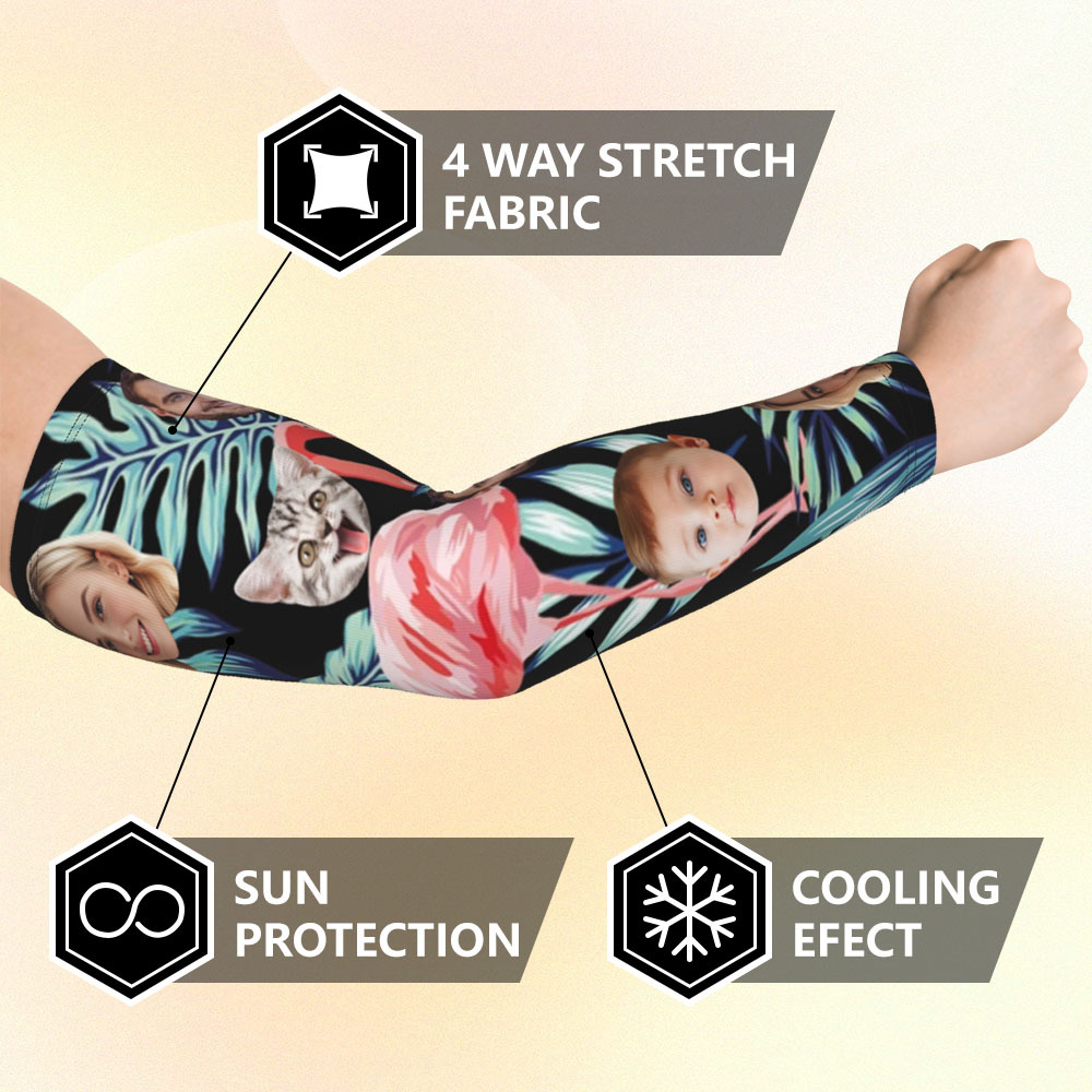 Personalized Sports Arm Sleeves With Photo - 