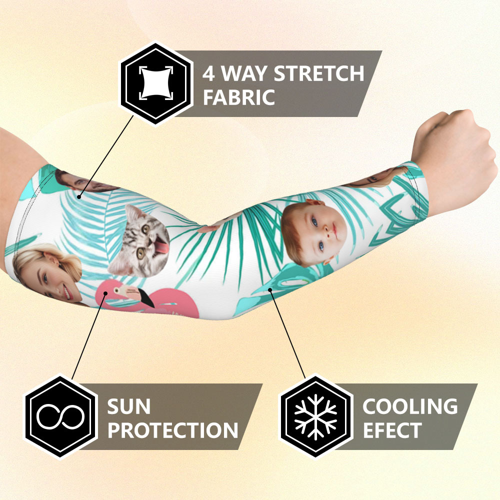 Personalized Sports Arm Sleeves With Photo - 