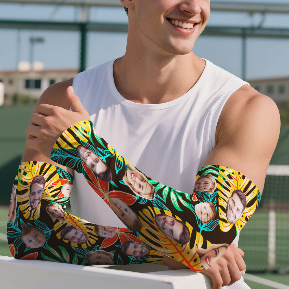 Personalized Sports Arm Sleeves With Photo - 