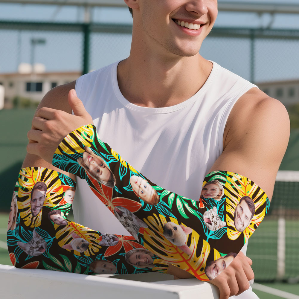 Personalized Sports Arm Sleeves With Photo - 