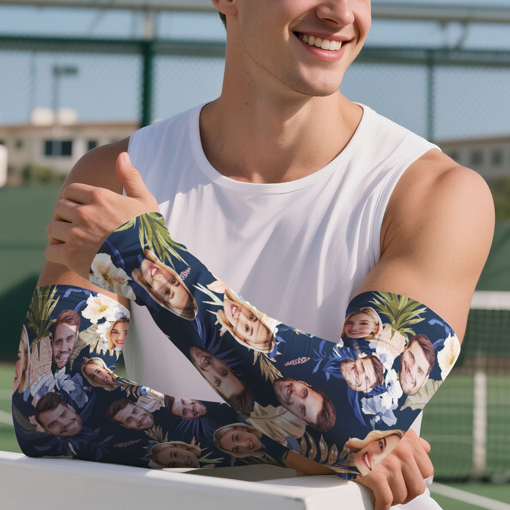 Personalized Sports Arm Sleeves With Photo - 