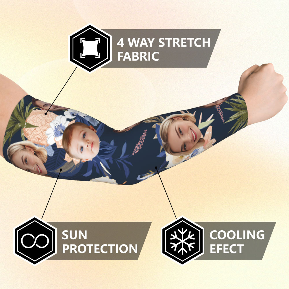 Personalized Sports Arm Sleeves With Photo - 