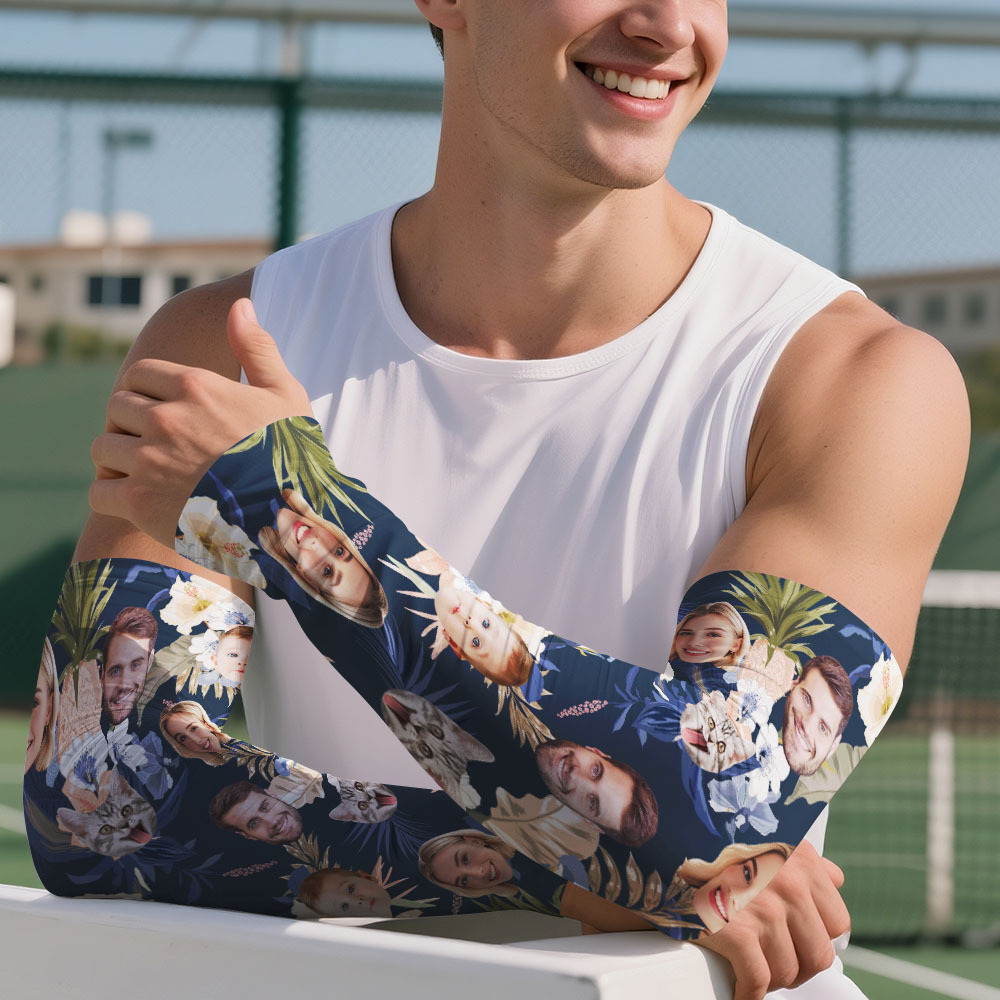 Personalized Sports Arm Sleeves With Photo - 