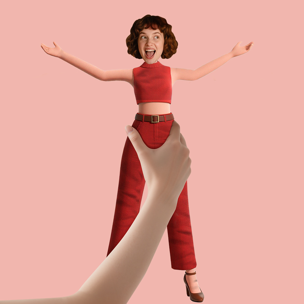 Custom Face Santa Muscle Doll Keychain Personalized Christmas Mini Figure Keychain/Doll - 