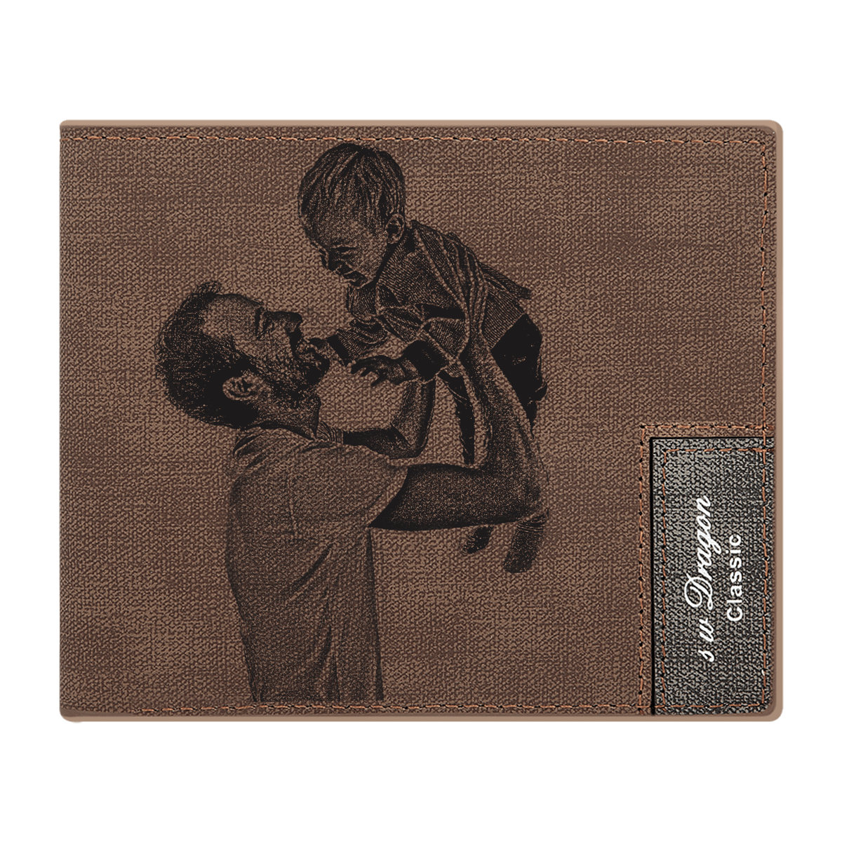 MEN'S CUSTOM PHOTO WALLET - BROWN