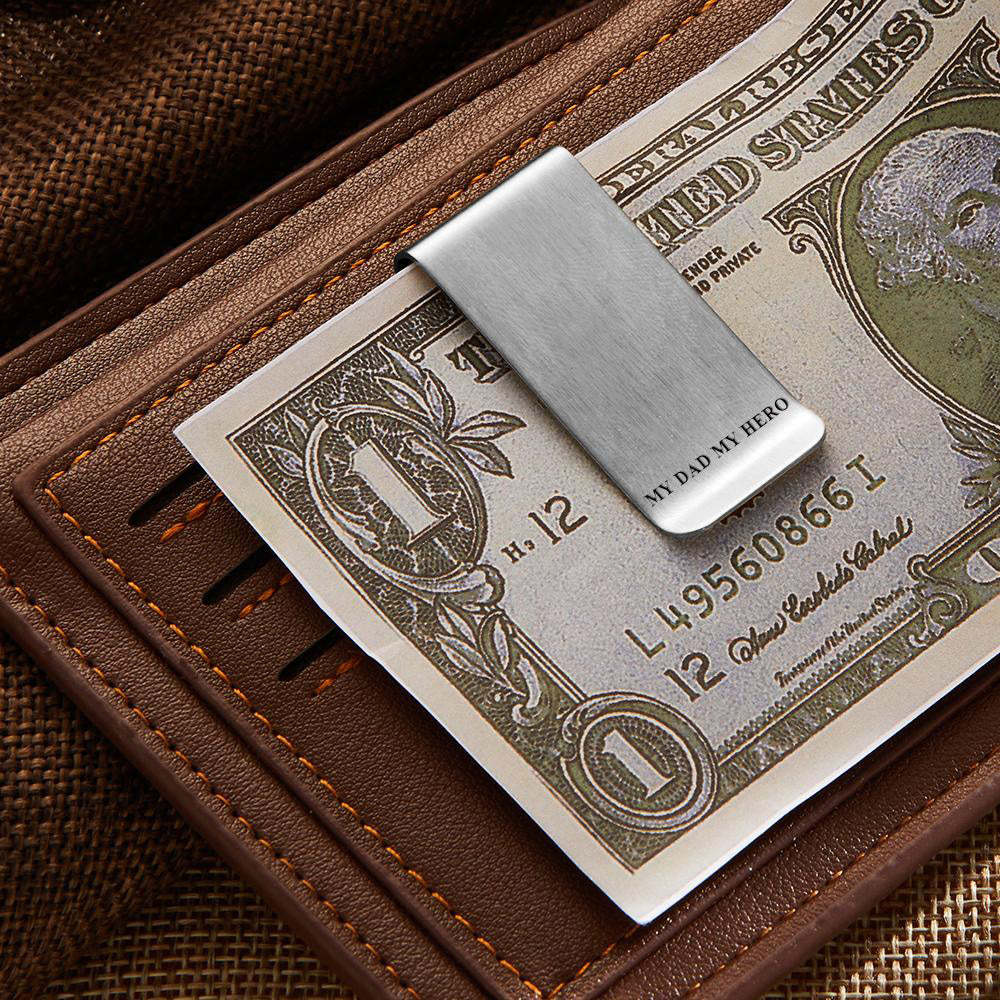 Personalized Money Clip Custom Money Clip Metal Money Clip Engraved Men's Gift Anniversary Gift for Dad