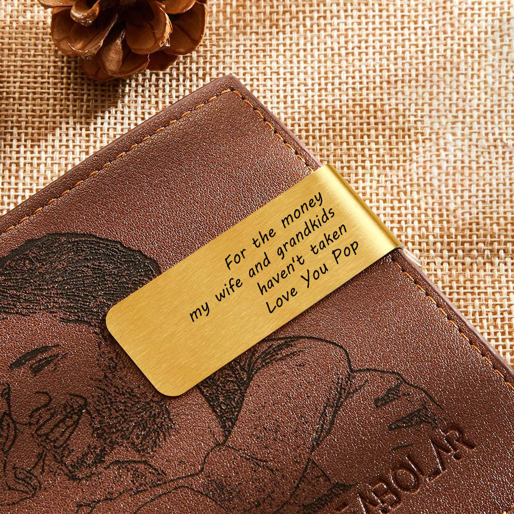 Personalized Money Clip Engraved Money Clip Dad Quote Grandpa Present Men's Gift for Him